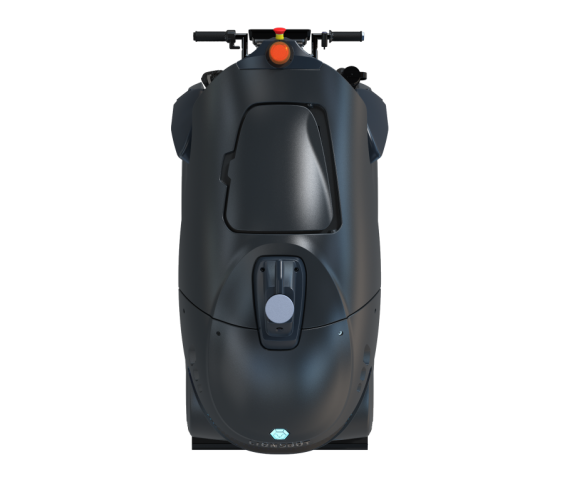 Rex LionsBot - widok perspektywiczny robota przemysłowego, zbiorniki 2x140 litrów, ekran dotykowy 10,5 cala